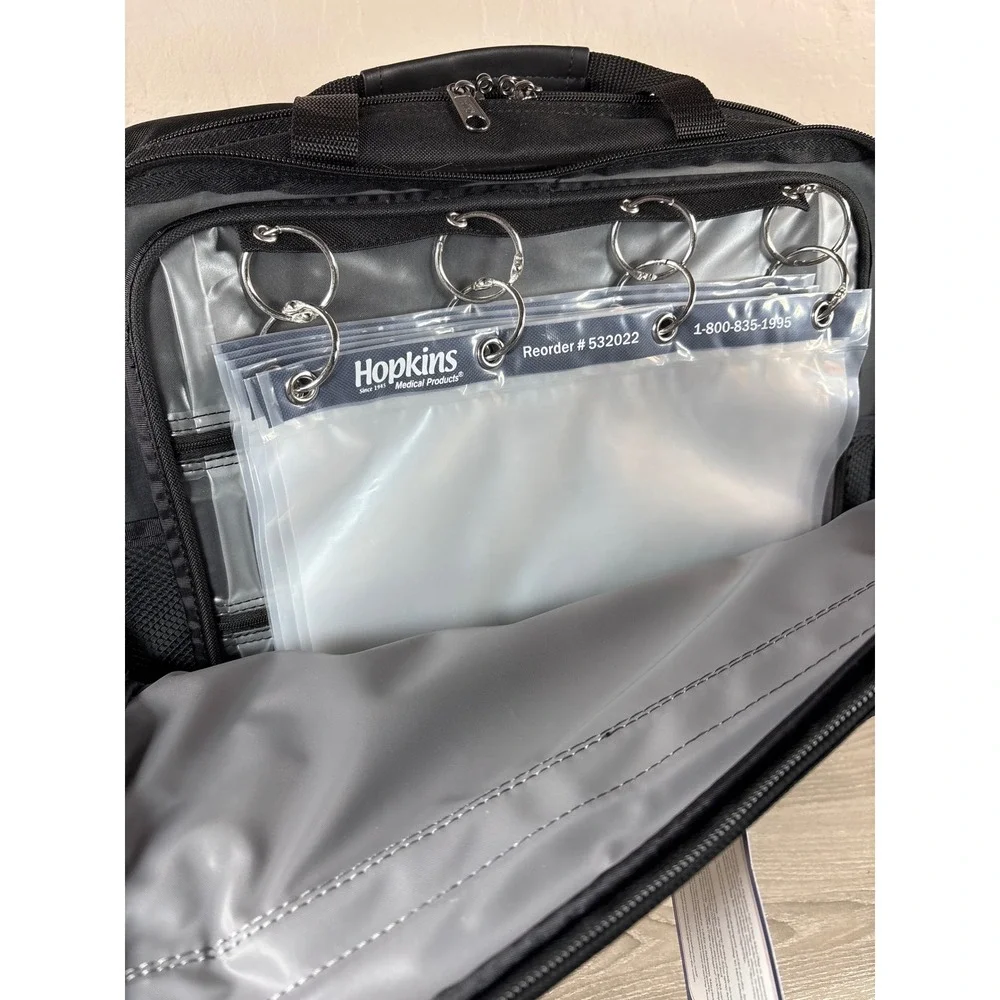 Hopkins Medical Products Rolling Med Bag with EZ-View: Waterproof, Black